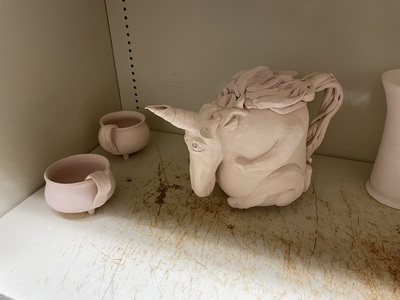 Teapot & Pot-of-Gold Cups